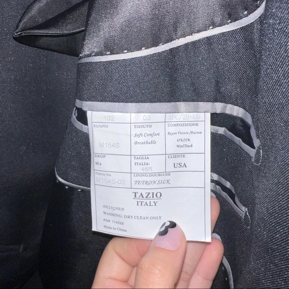 Tazio Mens Slim Charcoal Color Suit Set